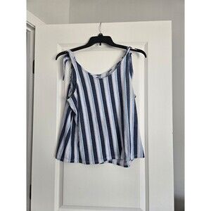 Laura Ashley Shoulder Tie Tank Top Size  Med